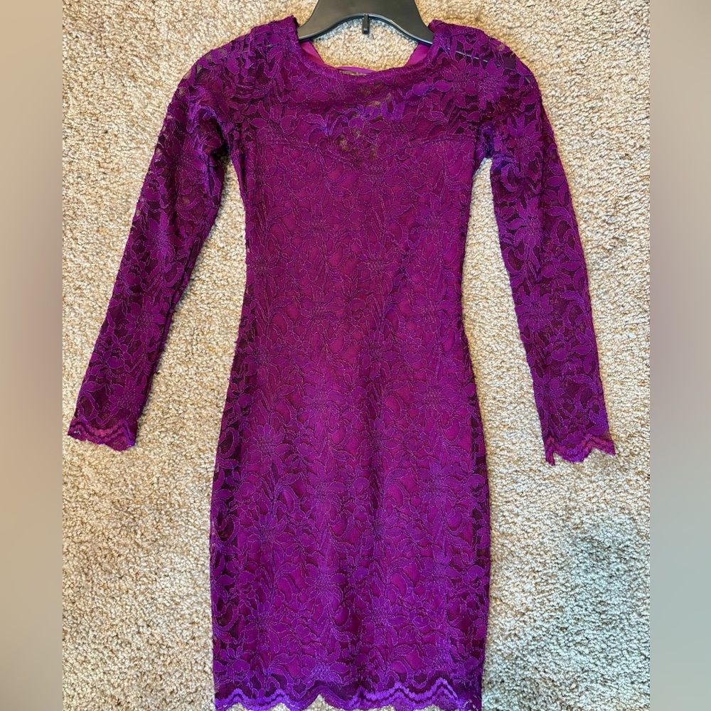 Jump Apparel Long Sleeve Lace Up Dress